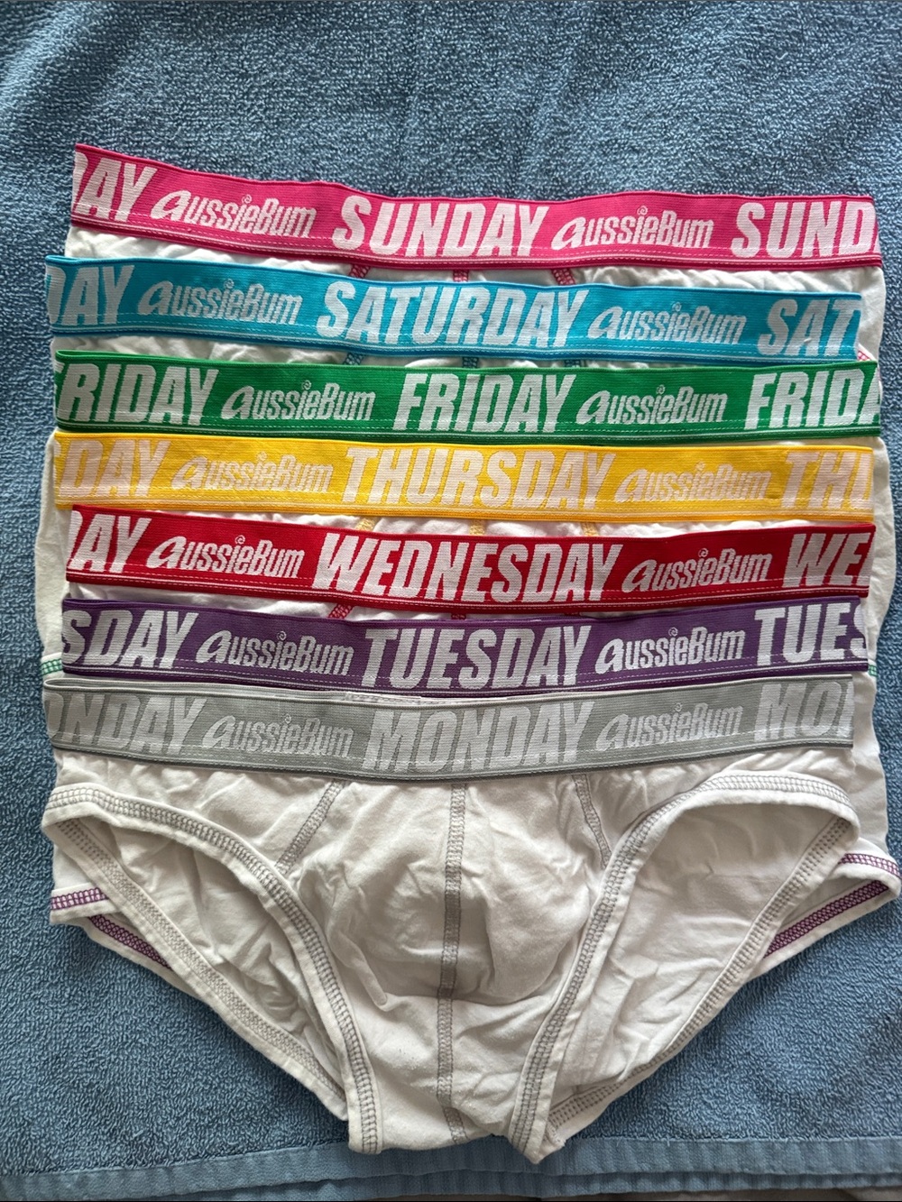 aussieBum Men's Weekly Briefs - Rainbow Day Waistbands
